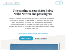 Tablet Screenshot of findingbobnorton.org